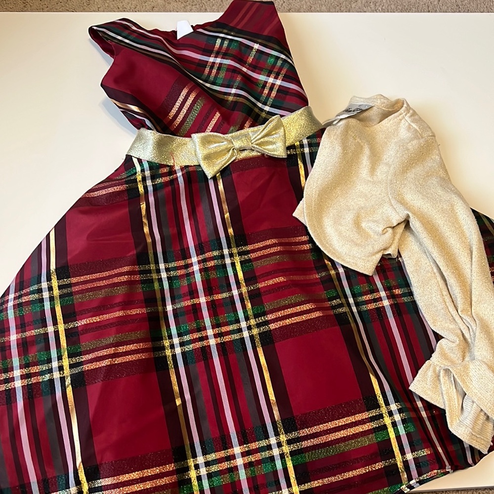 Beautiful girls Christmas/formal dress size 4T with sweater